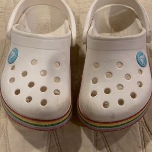 Rainbow Crocs size Toddler 8
